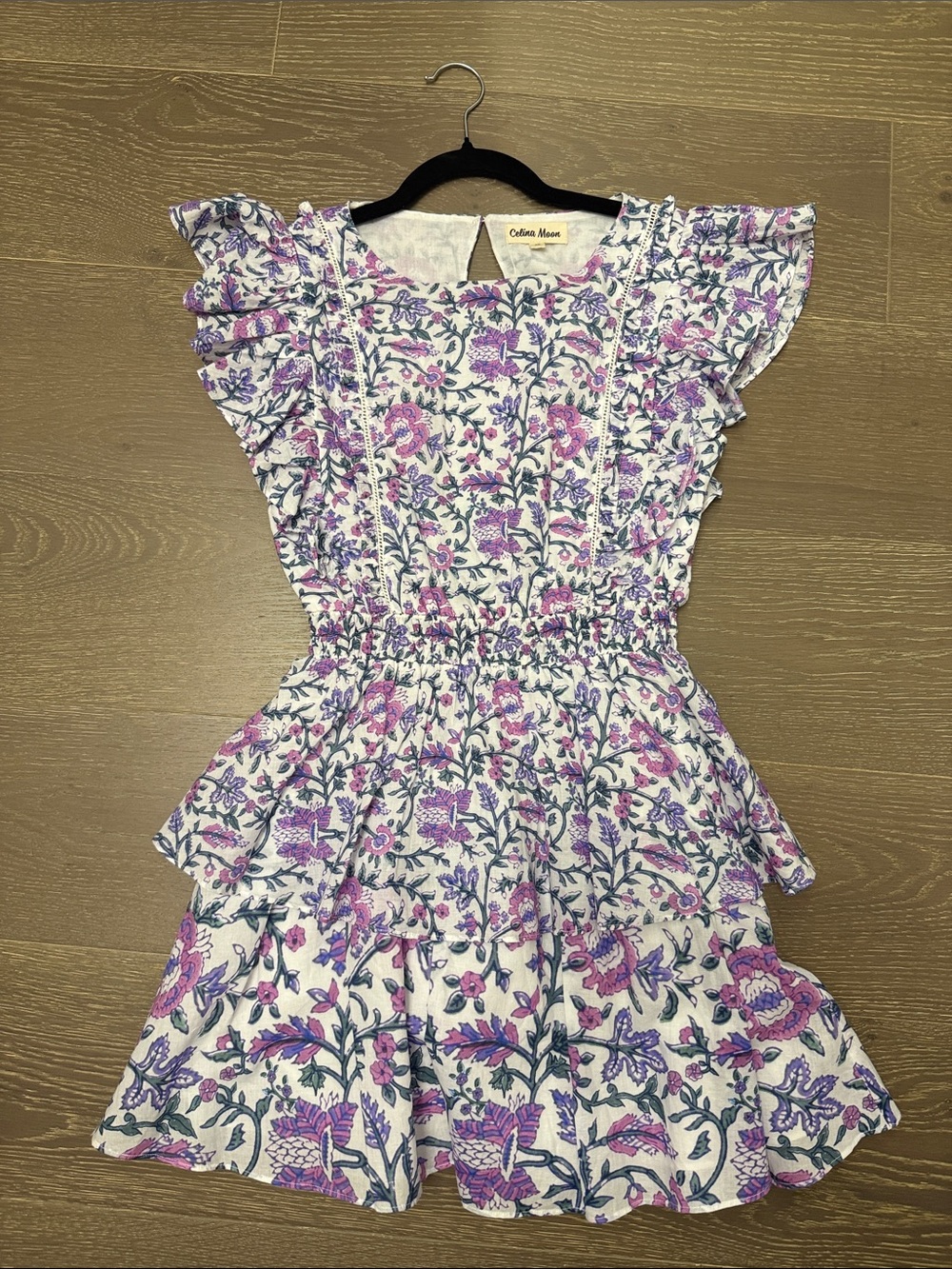 Anthropologie Celina Moon flutter sleeve dress